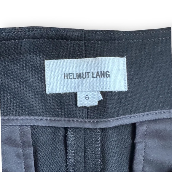 HELMUT LANG Black tailored ankle pants zip hem detail size 6 - Picture 4 of 8